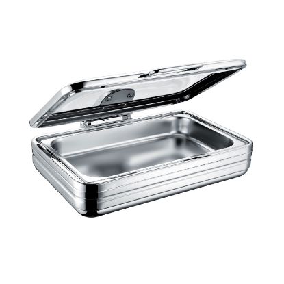 Picture of CHAFING DISH INDUCTION - RECTANGULAR WITH GLASS LID 9LT - ELECTRO CHEF LUXELINE (CDI2001)