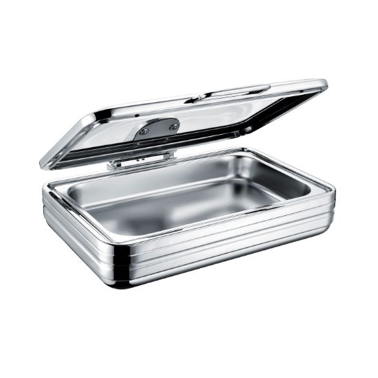 Picture of CHAFING DISH INDUCTION - RECTANGULAR WITH GLASS LID 9LT - ELECTRO CHEF LUXELINE (CDI2001)