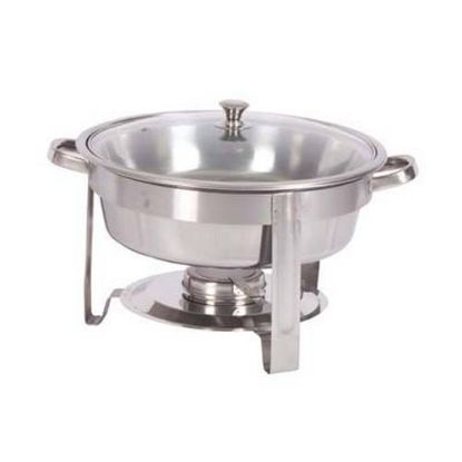 Picture of CHAFING DISH ROUND WITH GLASS LID - POLISHED 3.7LT (CDS1004)