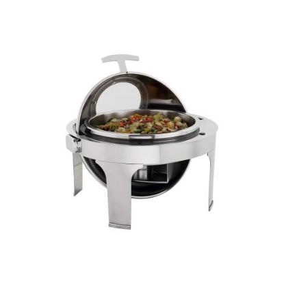 Picture of CHAFING DISH S/S - ROLL TOP ROUND WITH WINDOW 6.8LT (CDS2002)
