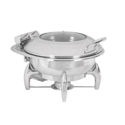 Picture of CHAFING DISH INDUCTION - ROUND- GLASS LID 6LT (CDS4100)