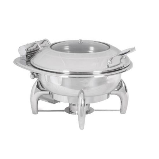 Picture of CHAFING DISH INDUCTION - ROUND- GLASS LID 6LT (CDS4100)