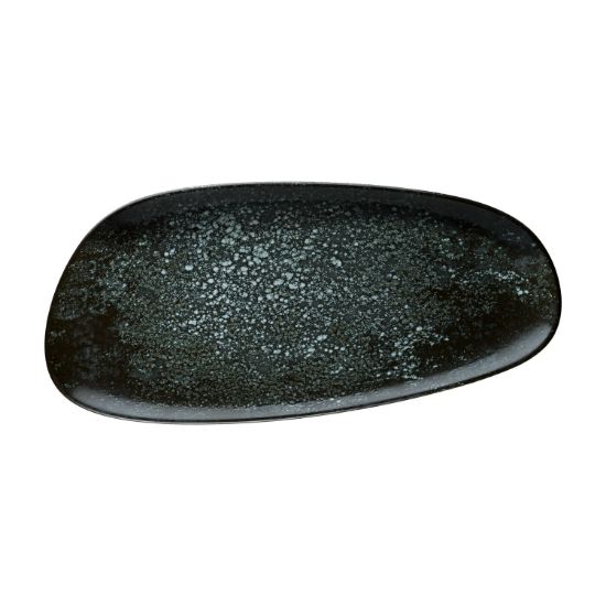 Picture of COSMOS BLACK - ORGANIC RECTANGULAR PLATE - 36CM (12) (COSBLVAO36DT)