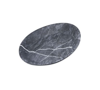 Picture of RIDGE MELAMINE COUP PLATE - SOAPSTONE - 25.40CM (CPM3254)