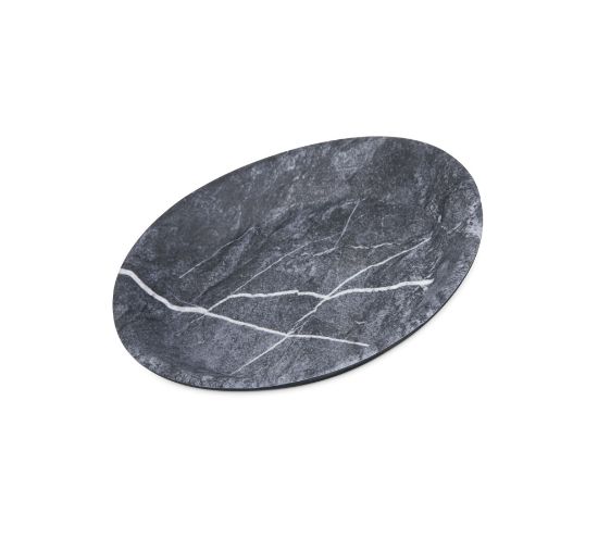 Picture of RIDGE MELAMINE COUP PLATE - SOAPSTONE - 25.40CM (CPM3254)