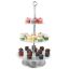 Picture of CAKE STAND CLEAR PLASTIC - 3 TIER 340MM X 285MM X 190MM (CSP2003)
