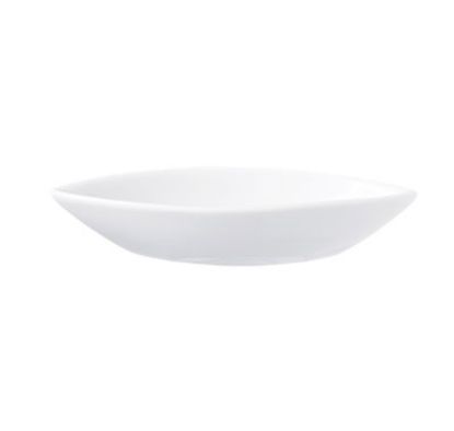 Picture of PRIMA - WHITE - LEAF SHAPE SAUCE DISH - 14CM (24) (DA-1024)
