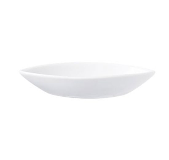 Picture of PRIMA - WHITE - LEAF SHAPE SAUCE DISH - 14CM (24) (DA-1024)