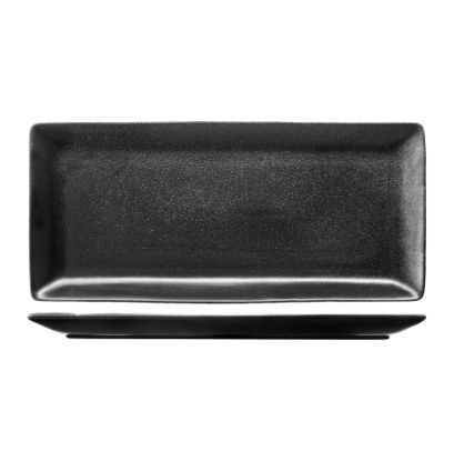 Picture of TEMPEST - BLACK - RECTANGULAR TRAY - 37CM X 16CM (12) (DA-1107)