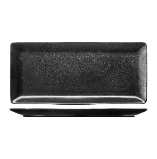 Picture of TEMPEST - BLACK - RECTANGULAR TRAY - 37CM X 16CM (12) (DA-1107)