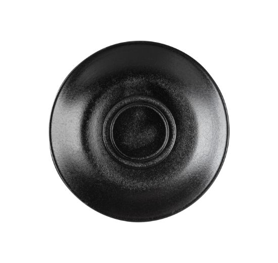 Picture of TEMPEST - BLACK - DOUBLE WELL SAUCER 15CM (24) (DA-1116)
