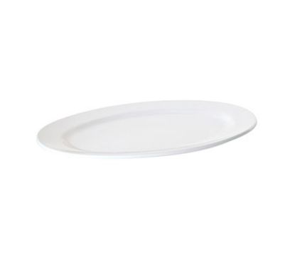 Picture of PRIMA - WHITE - OVAL RIMMED PLATTER - 31 X 21.5CM (12) (DA-219)