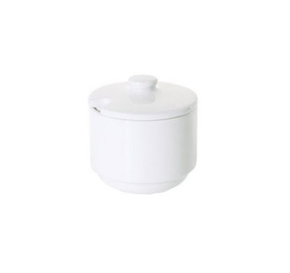 Picture of PRIMA - WHITE - SUGAR BOWL WITH LID -200ML (12) (DA-227)