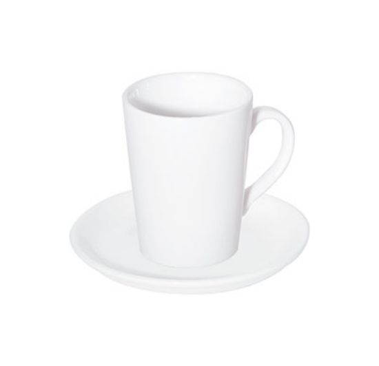 Picture of PRIMA - WHITE - DOUBLE WELL SAUCER - 15CM (24) (DA-996)