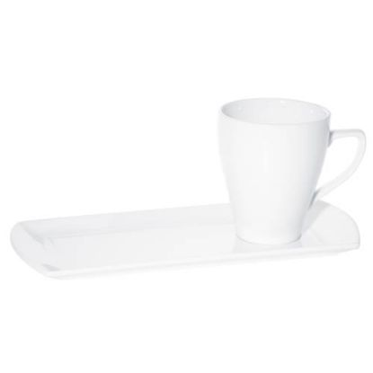 Picture of PRIMA - WHITE - SAUCER TRAY - 29CM X 13CM (24) (DA-998)