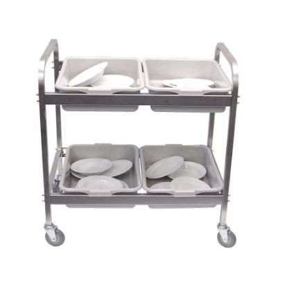 Picture of DISH CLEARING TROLLEY S/STEEL WITH 4 TOTE BOXES 870MM X 545MM X 930MM (DCT1002)