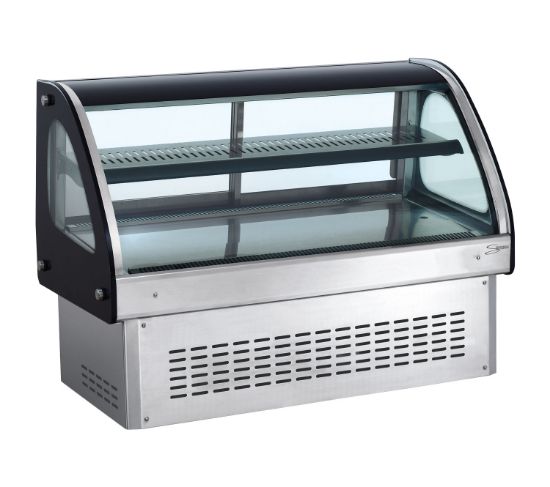 Picture of DISPLAY UNIT FRIDGE - COUNTERSUNK 900MM CURVED - SALVADORE (DFC1900)