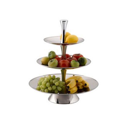 Picture of FRUIT STAND S/STEEL - 3-TIER 18/10 D375MM X H530MM (FTS0003)