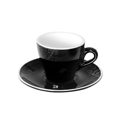 Picture of ITALIA - BLACK - CAPPUCCINO CUP - 160ML (12) (GS-R808C-B)