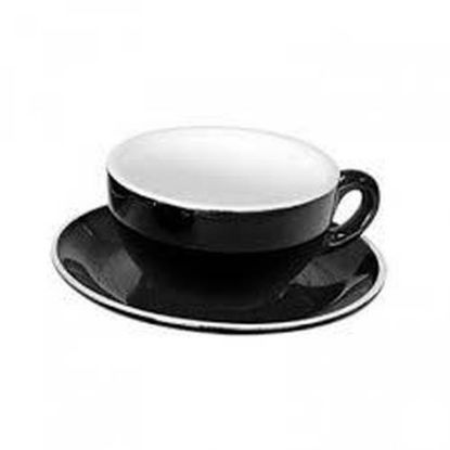 Picture of ITALIA - BLACK - OPEN CAPPUCCINO CUP - 210ML (12) (GS-R815C-B)
