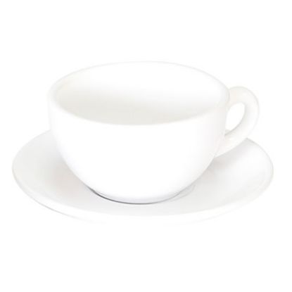 Picture of ITALIA - WHITE - OPEN CAPPUCCINO CUP - 210ML (12) (GS-R815C-W)