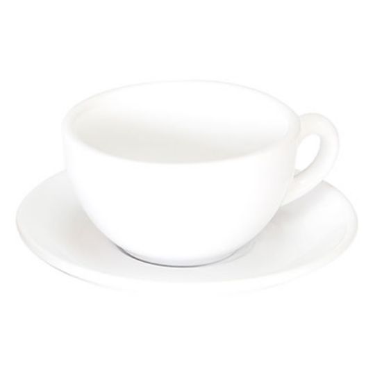 Picture of ITALIA - WHITE - OPEN CAPPUCCINO CUP - 210ML (12) (GS-R815C-W)
