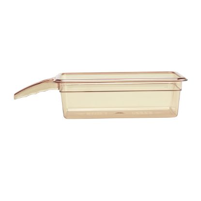 Picture of HIGH HEAT 1/3 GN PAN AMBER  WITH SINGLE HANDLE - FOR PHU UNITS - 100MM D 3.6LT (HHP1001)