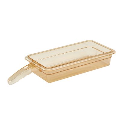 Picture of HIGH HEAT 1/3 GN PAN AMBER WITH SINGLE HANDLE - FOR PHU UNITS - 65MM D 2.4LT (HHP1005)