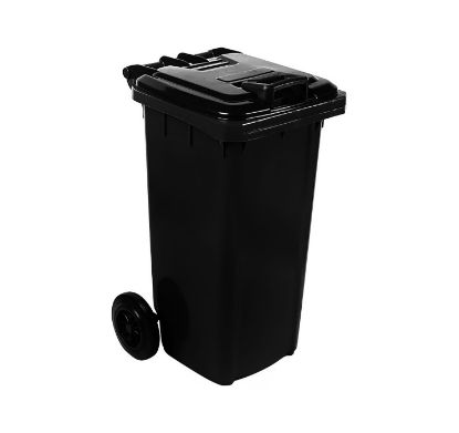 Picture of MOBILE REFUSE BIN 240LT (BLACK) GENERAL WASTE (IBP0240)
