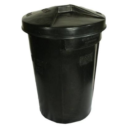 Picture of REFUSE BIN 85LT (BLACK) 450MM x 630MM - INCLUDES LID (IBP1085)
