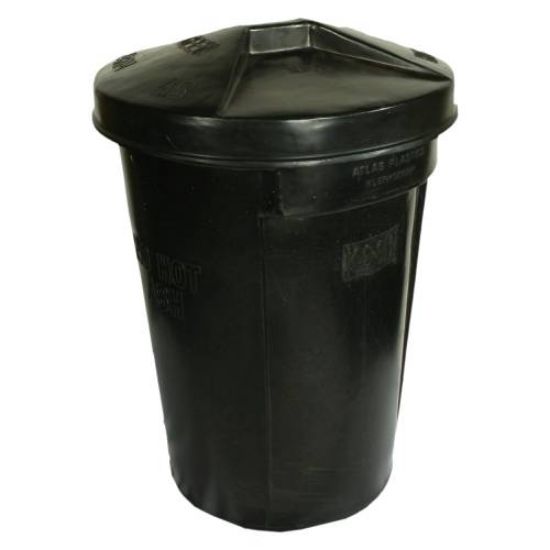 Picture of REFUSE BIN 85LT (BLACK) 450MM x 630MM - INCLUDES LID (IBP1085)